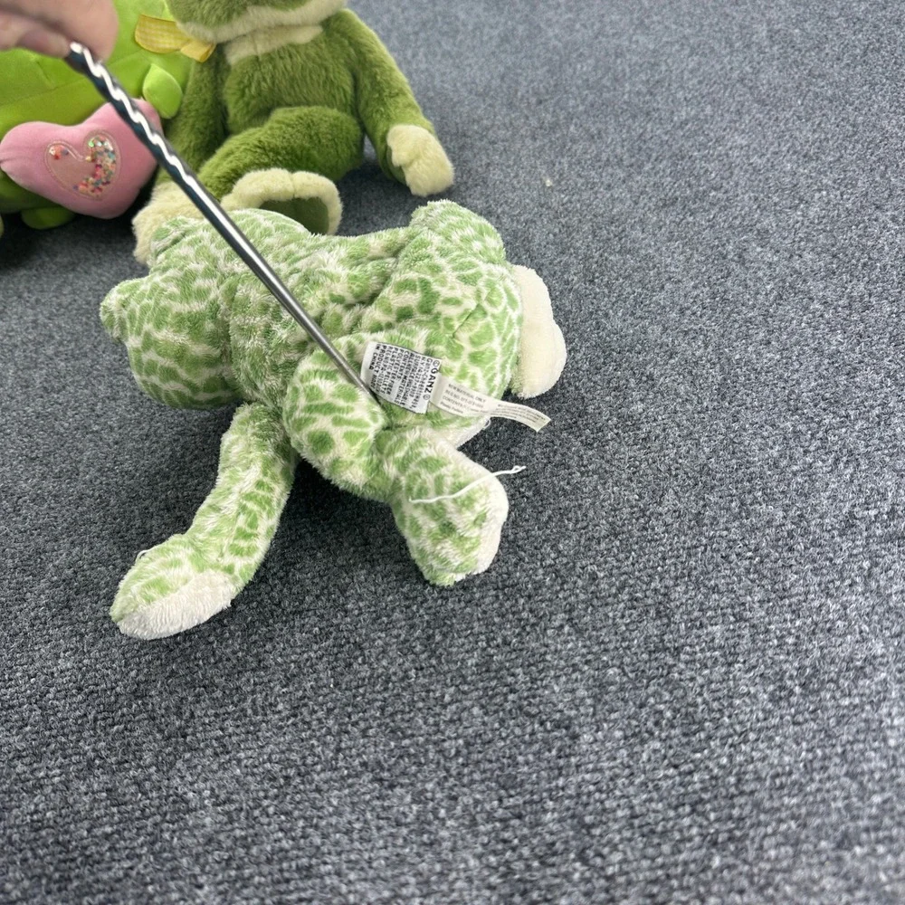 Frog Lovers Plush Lot of 4 Stuffed Animals Green, Webkinz, Ganz, Frankford